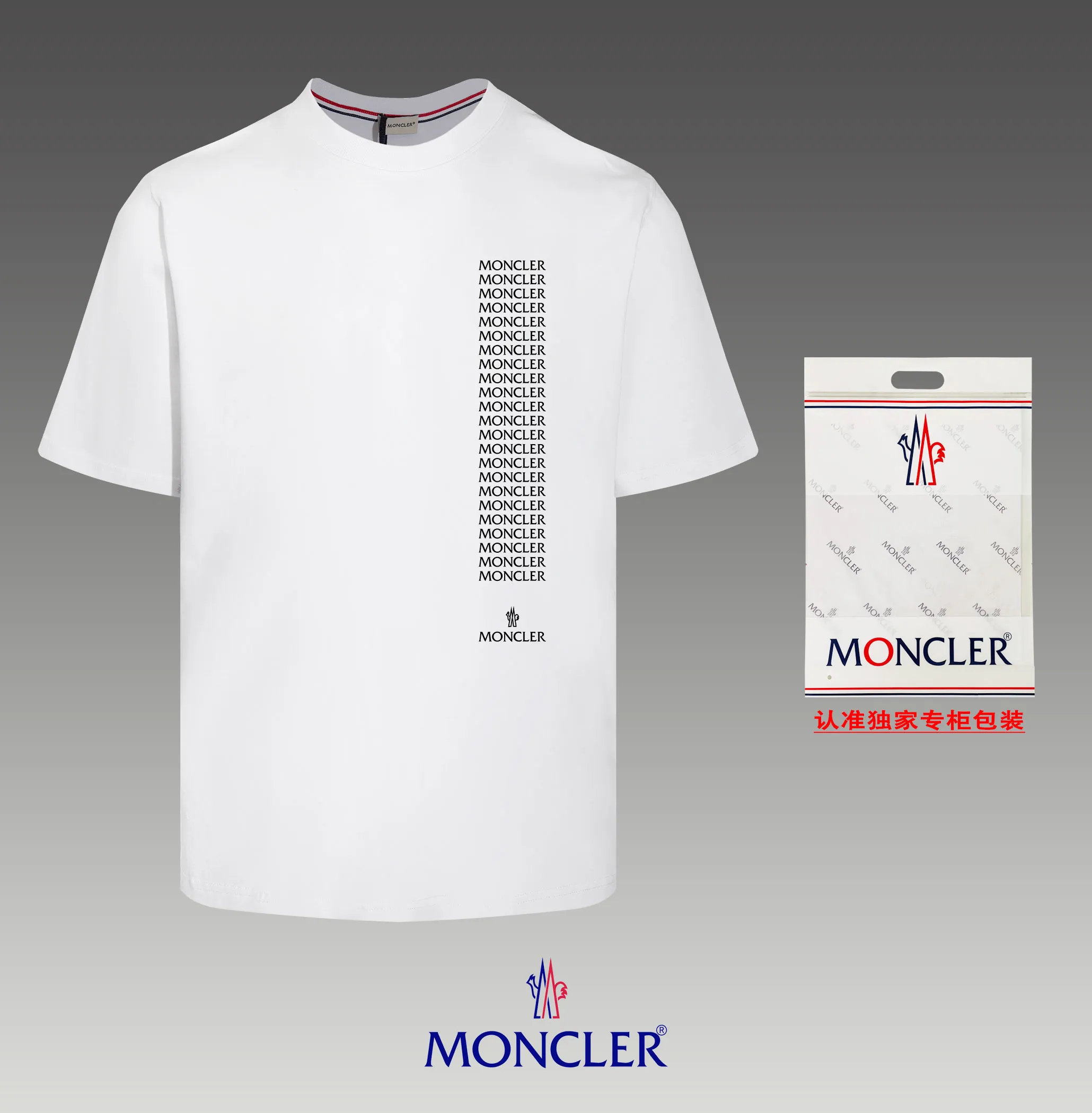 Quality《Moncler~ 》2024New Arrival T , Versatile Quality . ‼ 32 250G ‼ T 🤪 Sizes：S-M-L-XL-2XL ：Black White 、 Same Style